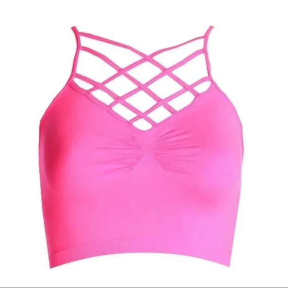 Aqua Tops - Cage strappy bralette